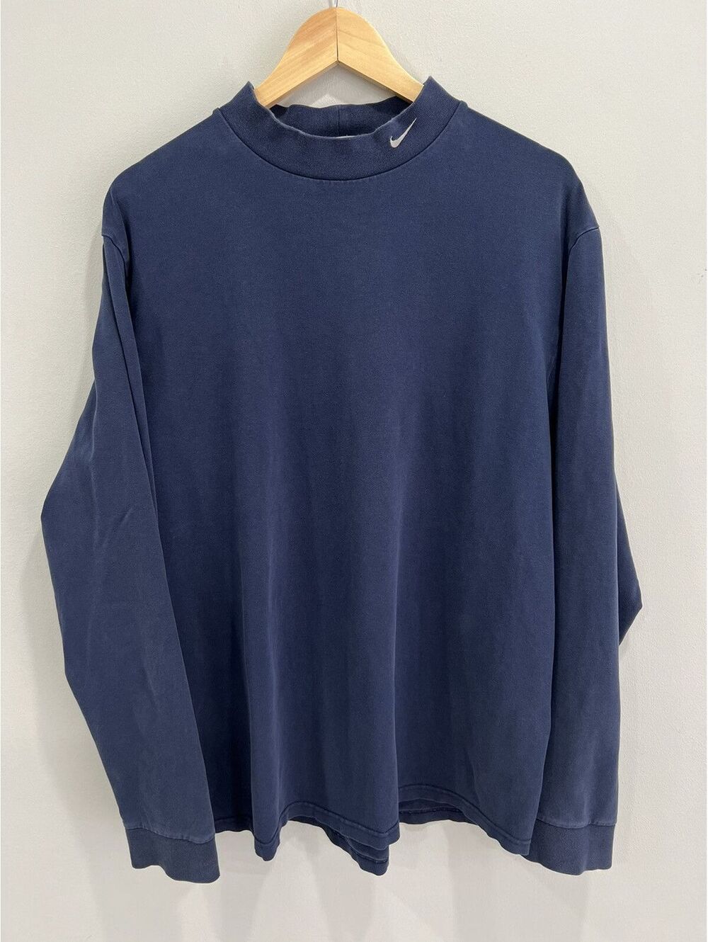 Vintage Nike Mock Neck Longsleeve shirt swoosh check